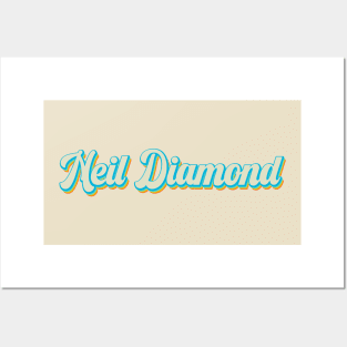 vintage color neil diamond Posters and Art